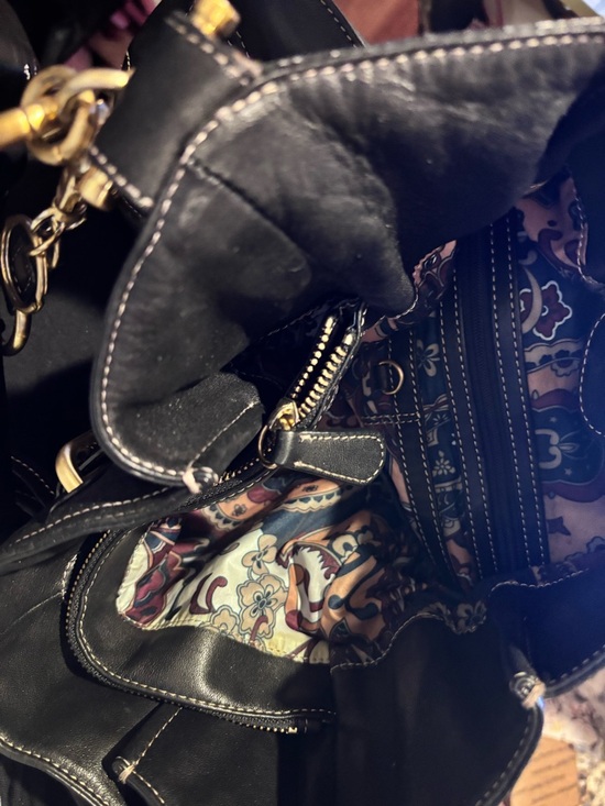 B. Makowsky all leather bag with Gold hardware main image 0